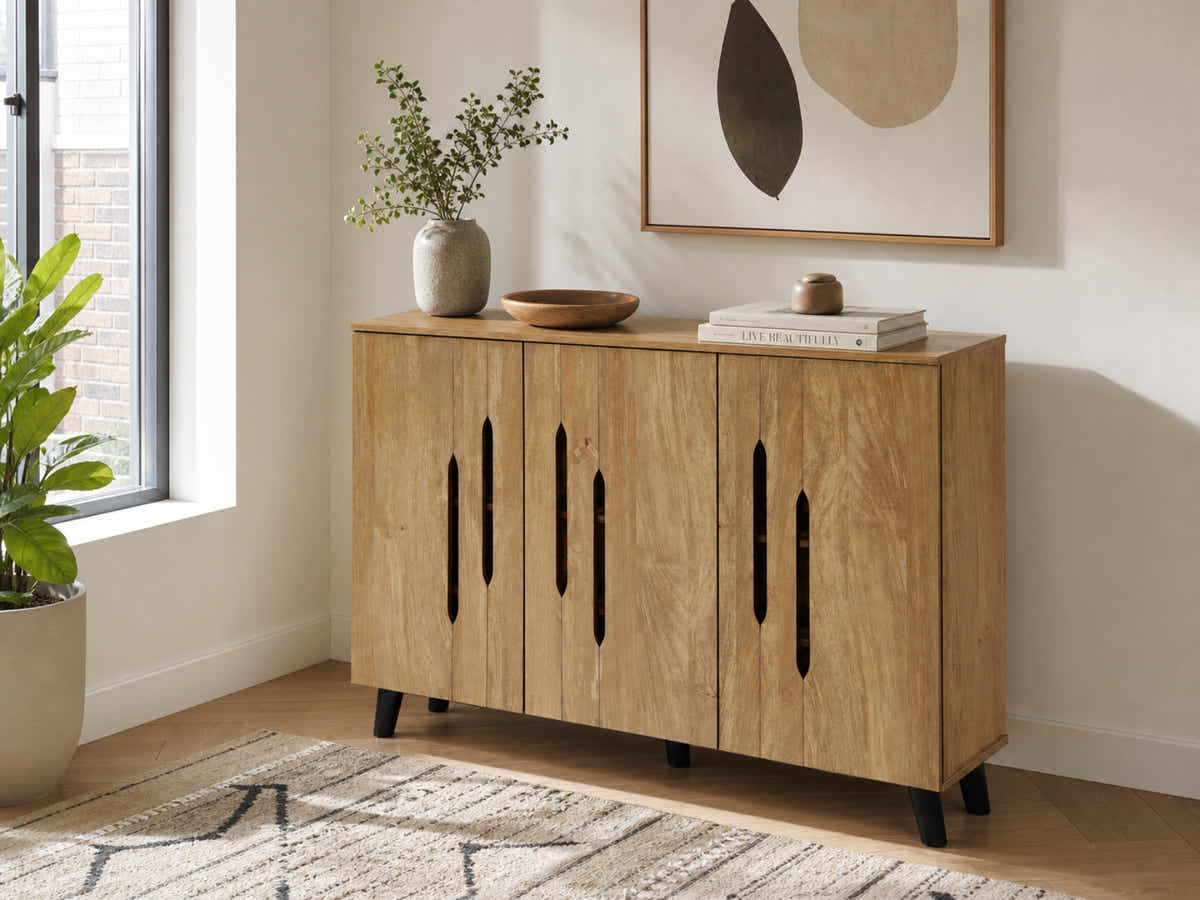 Hydrangea 3-Door Shoe Cabinet