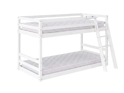 Xclusive Polli Mid-Sleeper Bunk Bed - White & Bon10 Mattress - Single x2