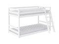 Xclusive Polli Mid-Sleeper Bunk Bed - White & Bon10 Mattress - Single x2