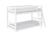 Xclusive Polli Mid-Sleeper Bunk Bed - White & Bon10 Mattress - Single x2