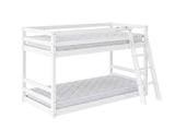 Xclusive Polli Mid-Sleeper Bunk Bed - White & Bon15 Mattress - Single x2