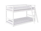 Xclusive Polli Mid-Sleeper Bunk Bed - White & Bon15 Mattress - Single x2
