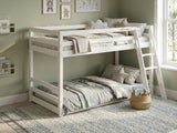 Xclusive Polli Mid-Sleeper Bunk Bed - White & Bon15 Mattress - Single x2
