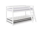 Xclusive Polli Mid-Sleeper Bunk Bed - White & Bon21 + Bon15 Mattresses