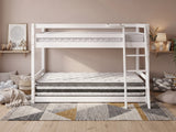 Xclusive Polli Mid-Sleeper Bunk Bed - White & Bon21 + Bon15 Mattresses