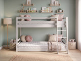 Xclusive Polli Mid-Sleeper Bunk Bed - Grey & Bon10 Mattress - Single x2