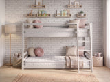 Xclusive Polli Mid-Sleeper Bunk Bed - Grey & Bon15 Mattress - Single x2