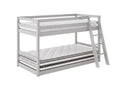 Xclusive Polli Mid-Sleeper Bunk Bed - Grey & Bon21 + Bon10 Mattresses