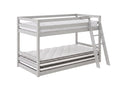 Xclusive Polli Mid-Sleeper Bunk Bed - Grey & Bon21 + Bon10 Mattresses
