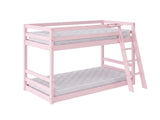 Xclusive Polli Mid-Sleeper Bunk Bed - Pink & Bon15 Mattress - Single x2