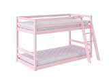 Xclusive Polli Mid-Sleeper Bunk Bed - Pink & Bon15 Mattress - Single x2