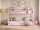 Xclusive Polli Mid-Sleeper Bunk Bed - Pink & Bon15 Mattress - Single x2