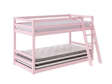 Xclusive Polli Mid-Sleeper Bunk Bed - Pink & Bon21 + Bon15 Mattresses