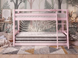 Xclusive Polli Mid-Sleeper Bunk Bed - Pink & Bon21 + Bon15 Mattresses