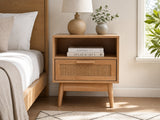 Naturlig Double Storage Bedside Table