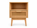 Naturlig Double Storage Bedside Table