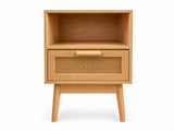 Naturlig Double Storage Bedside Table