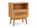 Naturlig Double Storage Bedside Table