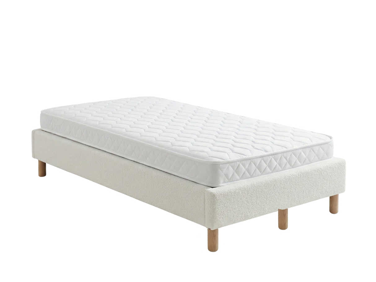 Xclusive Boucle Bed Base & Bonnell Mattress Bon10 - Single
