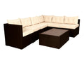 Shelby 5-Piece Outdoor Set - Brown + Beige