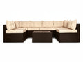 Shelby 5-Piece Outdoor Set - Brown + Beige