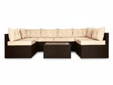 Shelby 5-Piece Outdoor Set - Brown + Beige