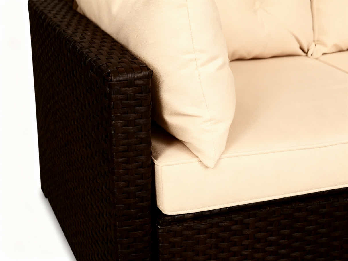 Shelby 5-Piece Outdoor Set - Brown + Beige