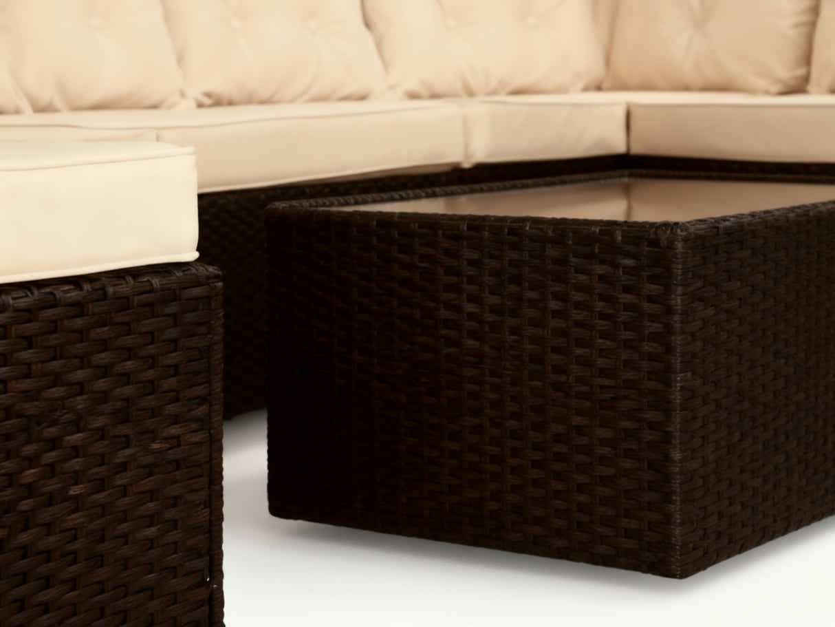 Shelby 5-Piece Outdoor Set - Brown + Beige