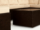 Shelby 5-Piece Outdoor Set - Brown + Beige