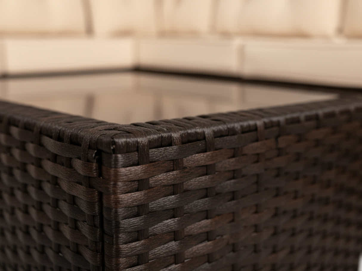 Shelby 5-Piece Outdoor Set - Brown + Beige