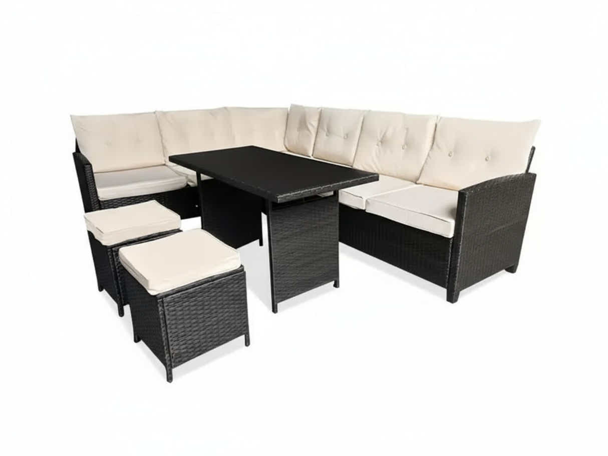 Laia 6-Piece Outdoor Set - Brown + Beige