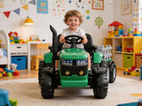Ride On Tractor With Trailler Green