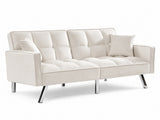 DS Legen Futon Sofa Bed Velvet - Beige