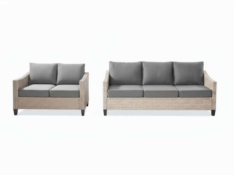 Sanstar 2PC Patio Set Khaki+Grey