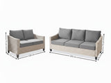 Sanstar 2PC Patio Set Khaki+Grey