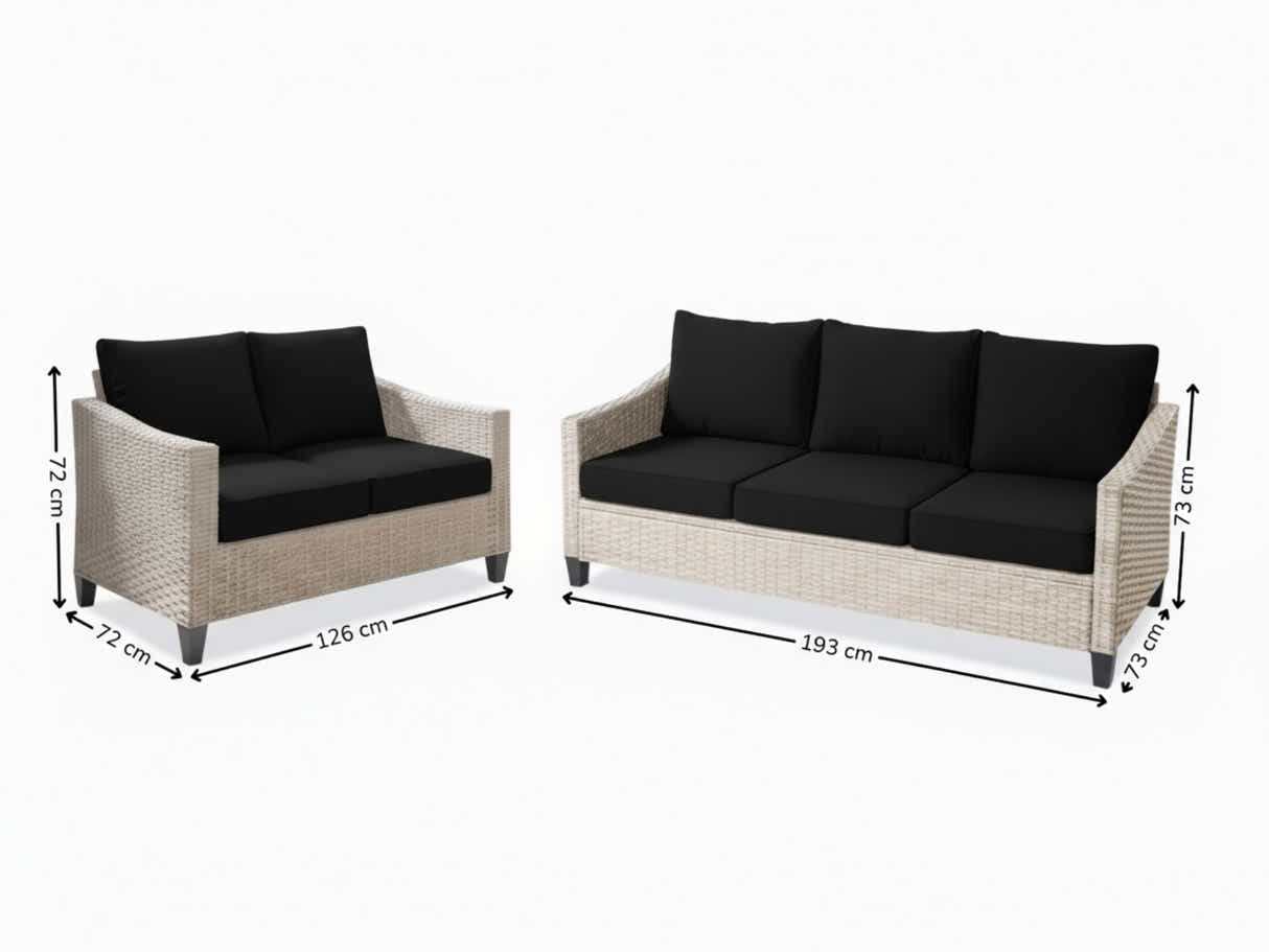 Sanstar 2-Piece Patio Set - Black