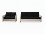 Sanstar 2PC Patio Set Khaki+Black