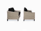Sanstar 2PC Patio Set Khaki+Black