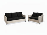 Sanstar 2PC Patio Set Khaki+Black