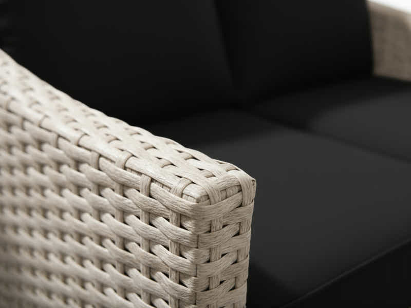 Sanstar 2PC Patio Set Khaki+Black