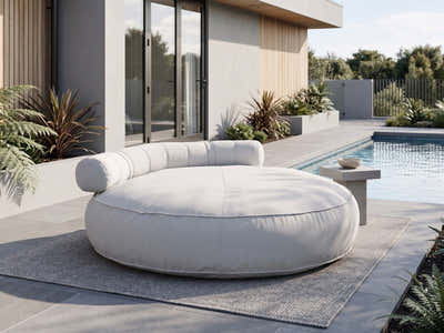 Pilo Outdoor Round Lounger - Grey