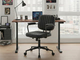 Height Adjustable Desk Set LK walnut Black & Elio Office Chair