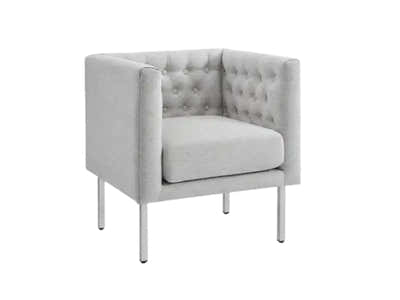 Tufted Club Chair - Grey