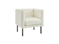 Tufted Club Chair - White