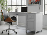 Home Office Desk with Storage Grey & Bentwood Office Chair