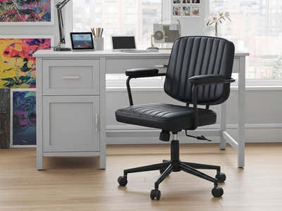 Home Office Desk with Storage Grey & Elio Office Chair