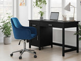 Home Office Desk with Storage Black & Artechwork Office Chair