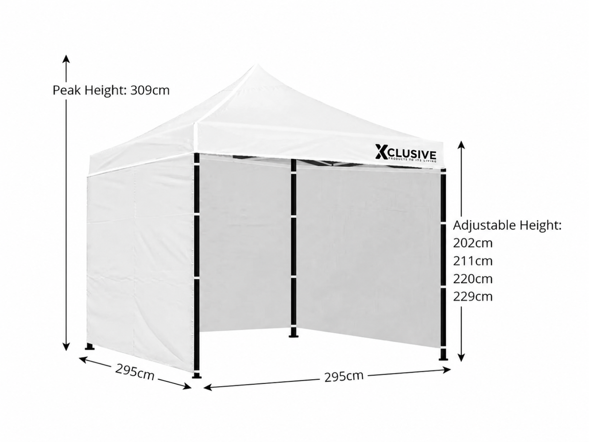 Xclusive Gazebo with Carry Bag 3m x 3m - White
