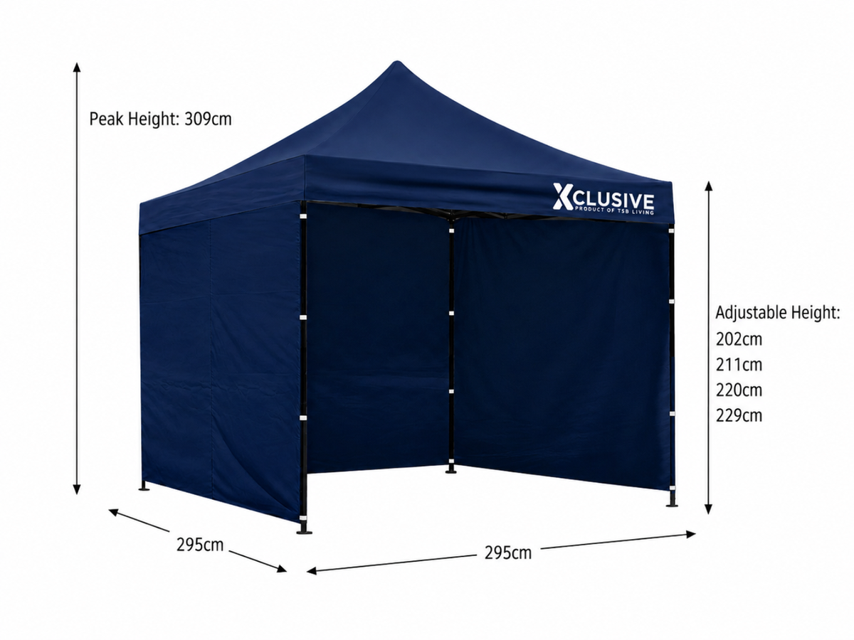 Xclusive Gazebo with Carry Bag 3m x 3m - Navy