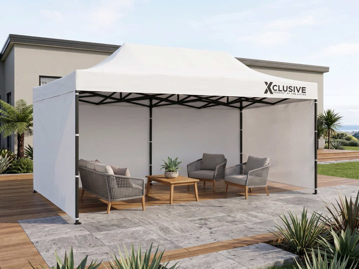 Xclusive Gazebo with Carry Bag 3m x 6m - White